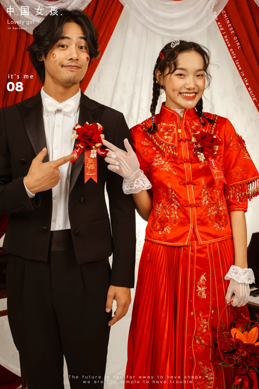 中国女孩、极简棚拍、