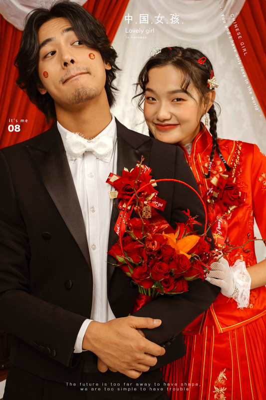 中国女孩、极简棚拍、