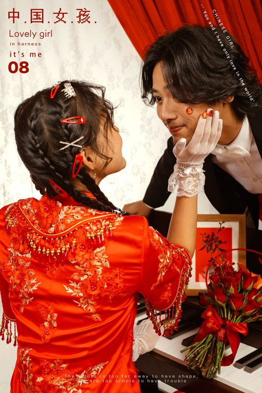 中国女孩、极简棚拍、