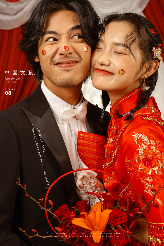 中国女孩、极简棚拍、