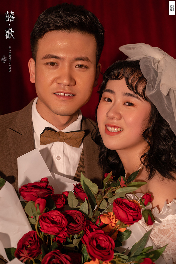 极致情绪！张春辉先生李倩女士复古民国风婚纱照、极简棚拍、、、婚纱照