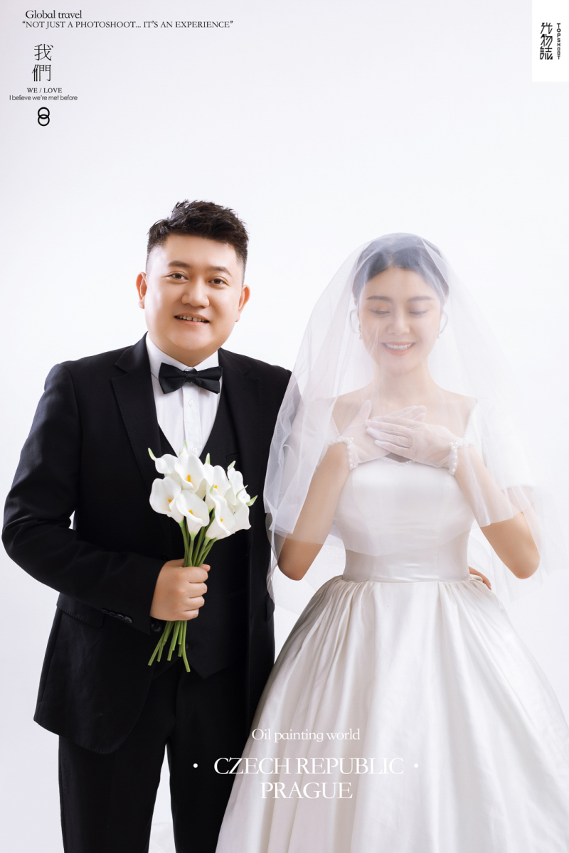 今日婚纱OOTD.李泽生先生慧娴女士你的甜蜜婚纱照、极简棚拍、、、婚纱照
