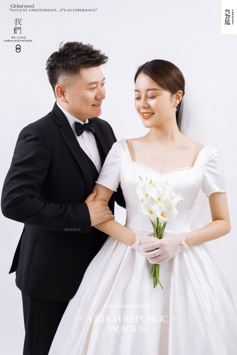 今日婚纱OOTD.李泽生先生慧娴女士你的甜蜜婚纱照、极简棚拍、、、婚纱照