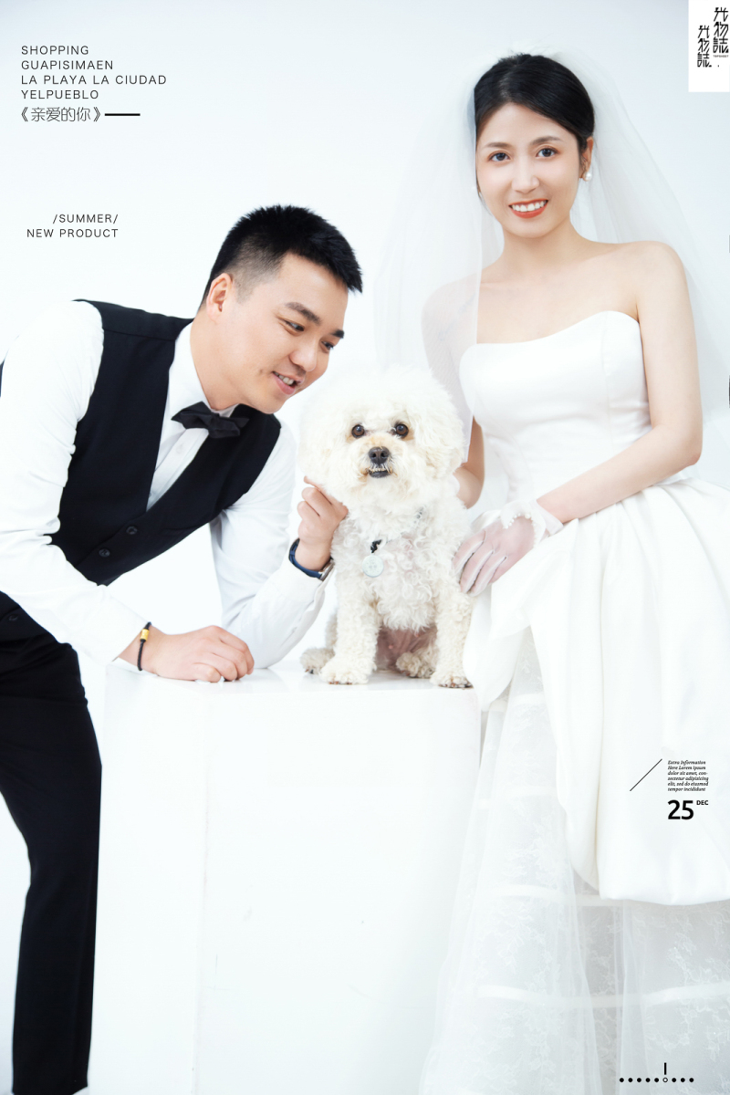 美到心里~罗韩先生张静女士高定仪式感婚纱照、极简棚拍、、、婚纱照