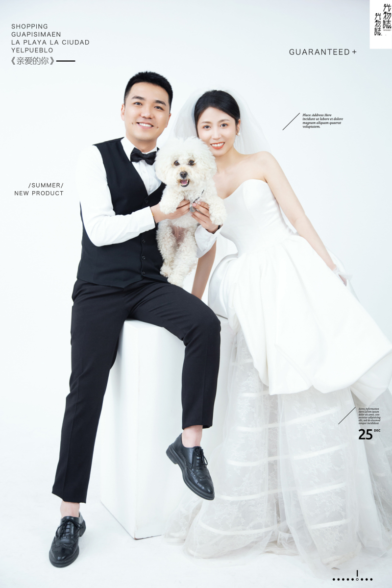 美到心里~罗韩先生张静女士高定仪式感婚纱照、极简棚拍、、、婚纱照