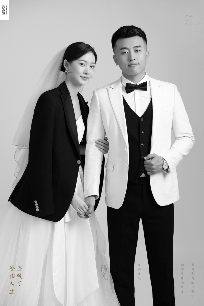 极致情绪！李明明先生王娟女士高定仪式感婚纱照、极简棚拍、、、婚纱照