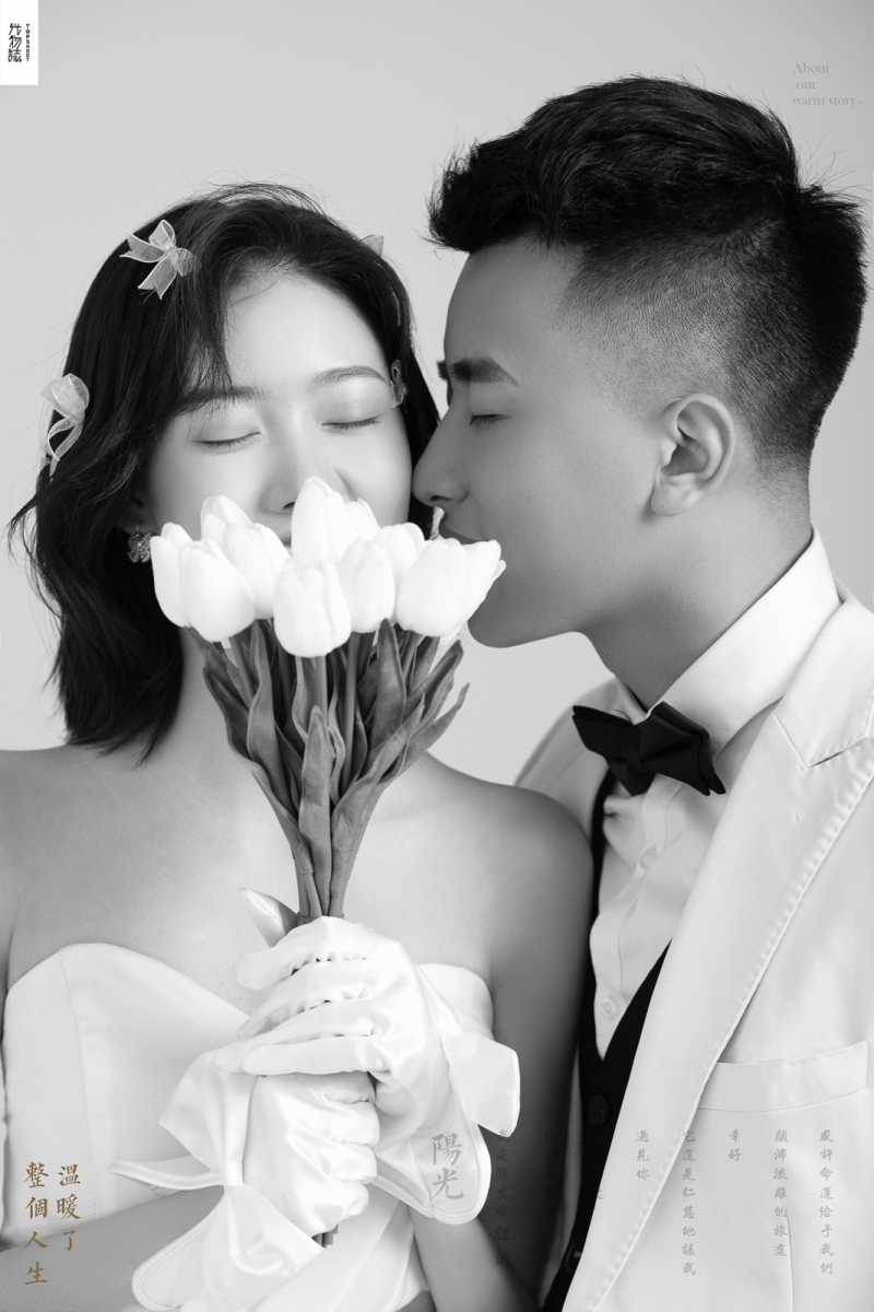 极致情绪！李明明先生王娟女士高定仪式感婚纱照、极简棚拍、、、婚纱照
