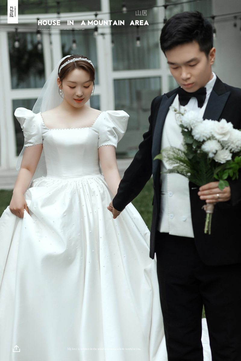 极致情绪！葛鹏先生佟明依女士高定仪式感婚纱照、极简棚拍、、、婚纱照