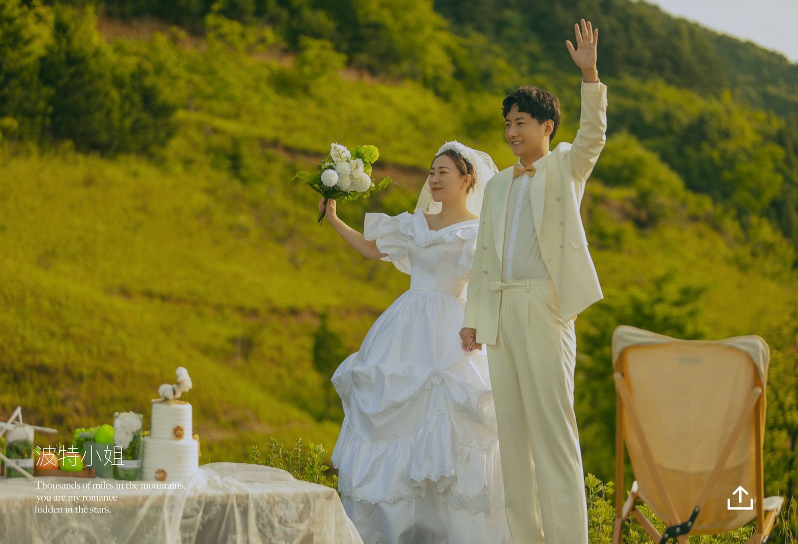 极致情绪！于洪涛先生买小婷女士你的甜蜜婚纱照、极简棚拍、、、婚纱照