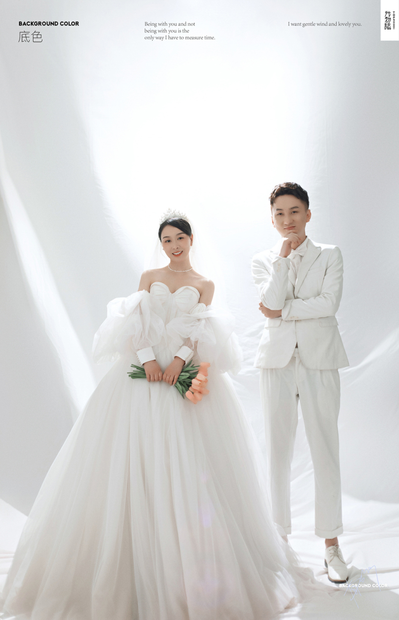极致情绪！施刚先生徐聪女士高定仪式感婚纱照、极简棚拍、、、婚纱照