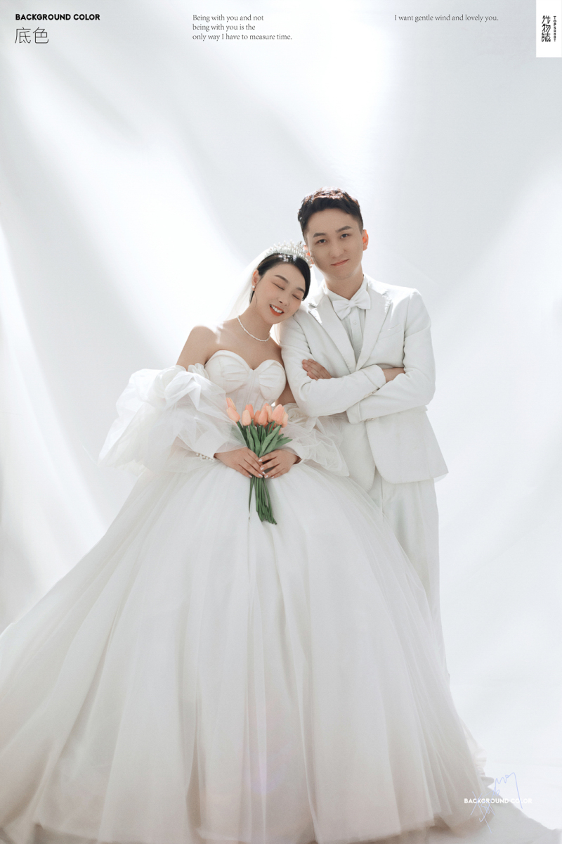 极致情绪！施刚先生徐聪女士高定仪式感婚纱照、极简棚拍、、、婚纱照