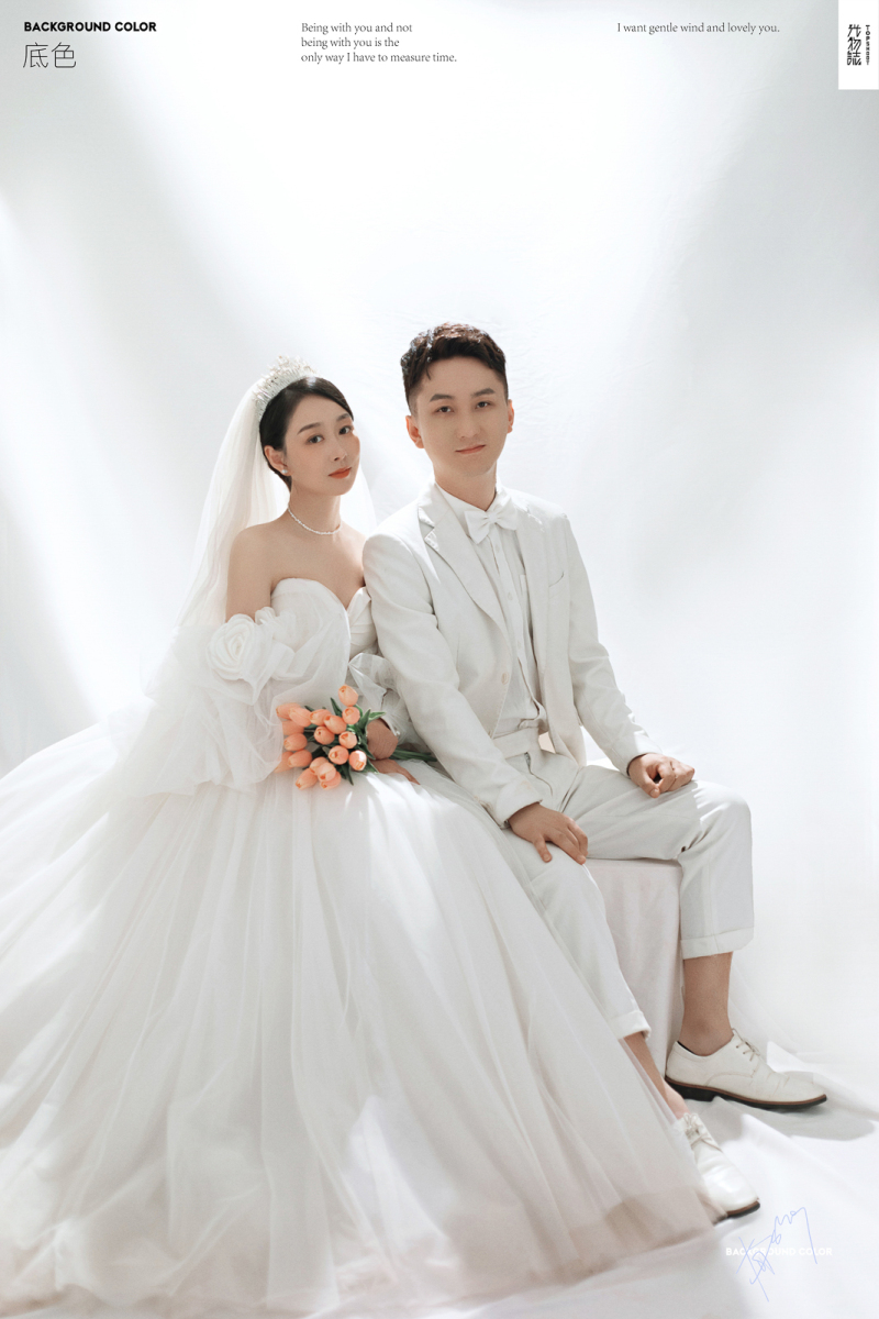 极致情绪！施刚先生徐聪女士高定仪式感婚纱照、极简棚拍、、、婚纱照