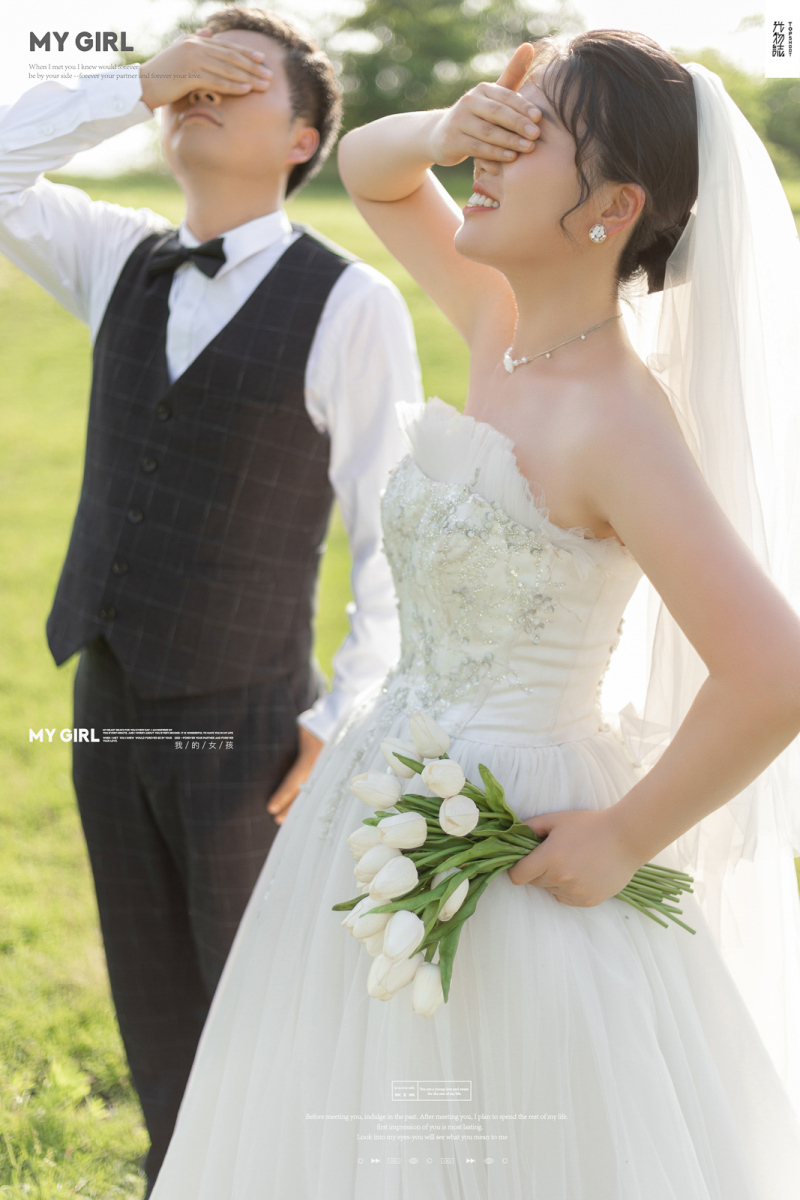超级甜腻！吴万强先生张雪林女士森系ins风婚纱照、中式传承、、、婚纱照