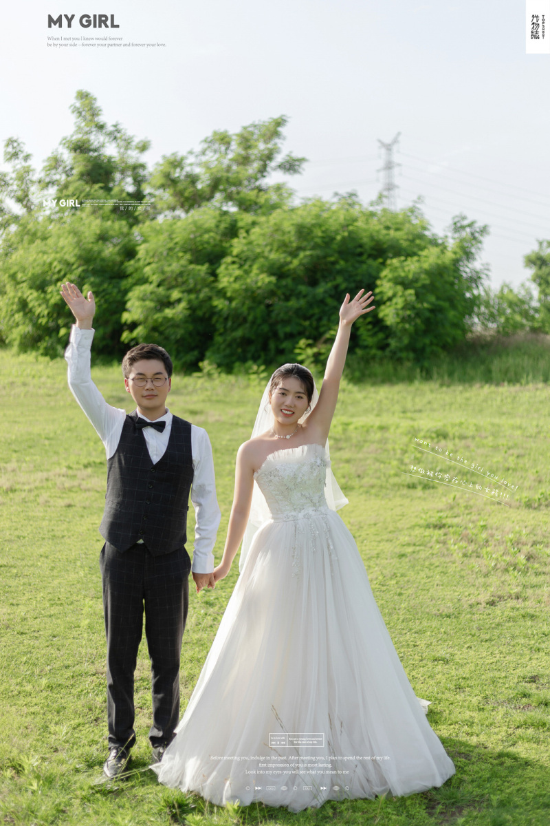 超级甜腻！吴万强先生张雪林女士森系ins风婚纱照、中式传承、、、婚纱照