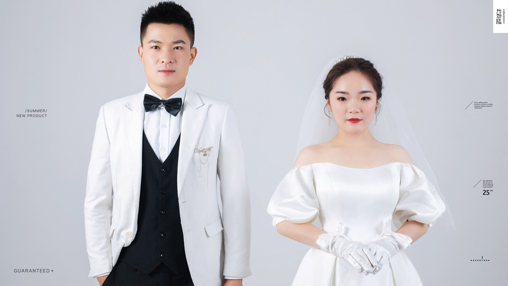 极致情绪！李国强先生康巧巧女士你的甜蜜婚纱照、极简棚拍、、、婚纱照