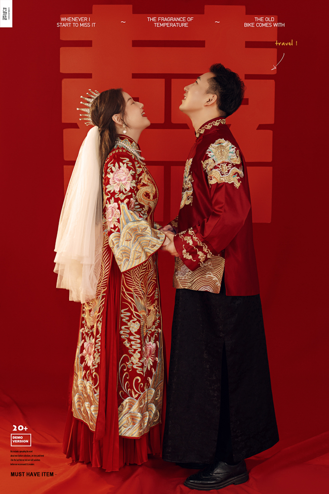 炒鸡甜~订涛先生王楠女士甜蜜新鲜式婚纱照、极简棚拍、、、婚纱照