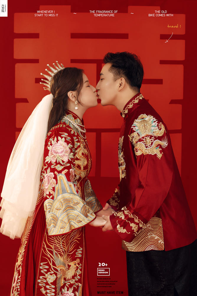 炒鸡甜~订涛先生王楠女士甜蜜新鲜式婚纱照、极简棚拍、、、婚纱照