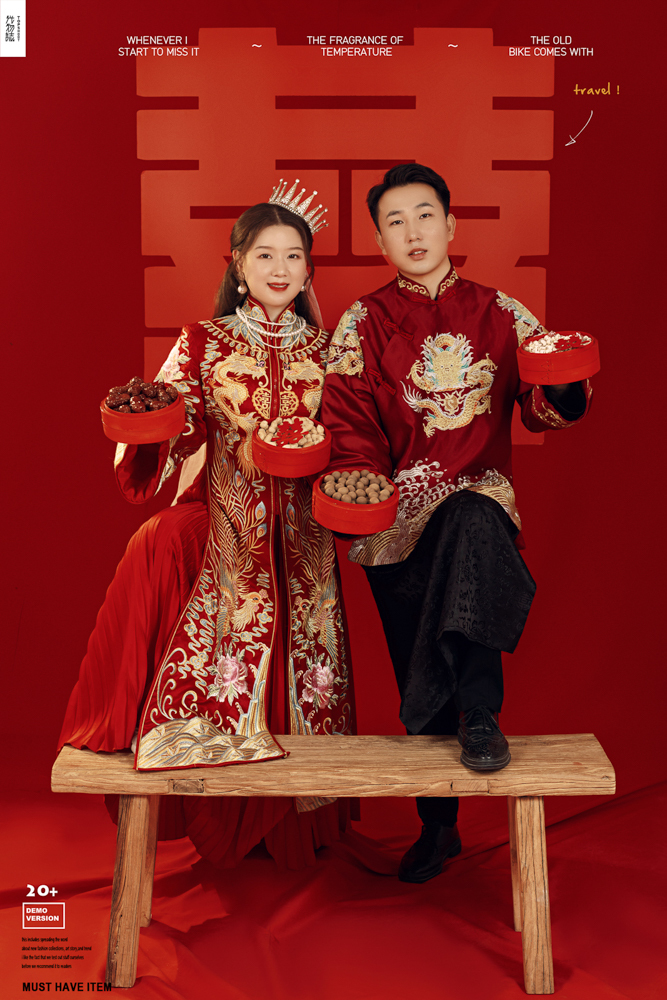 炒鸡甜~订涛先生王楠女士甜蜜新鲜式婚纱照、极简棚拍、、、婚纱照