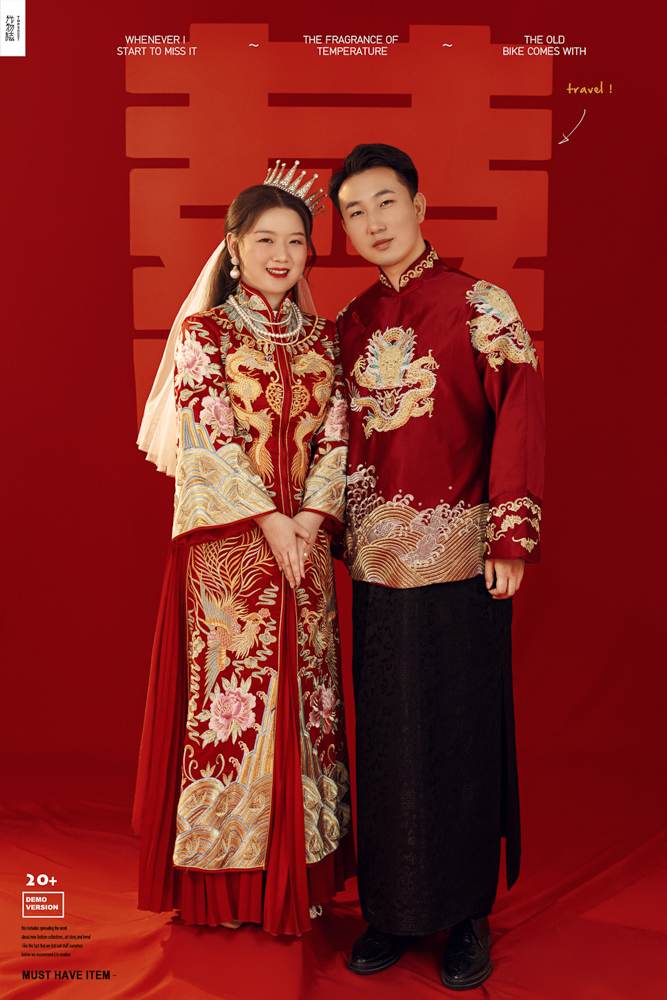 炒鸡甜~订涛先生王楠女士甜蜜新鲜式婚纱照、极简棚拍、、、婚纱照