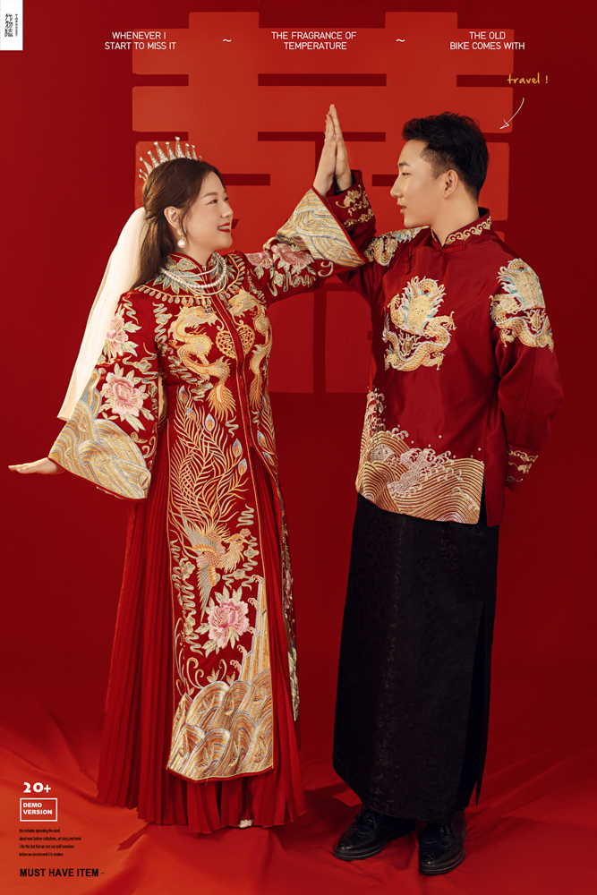 炒鸡甜~订涛先生王楠女士甜蜜新鲜式婚纱照、极简棚拍、、、婚纱照