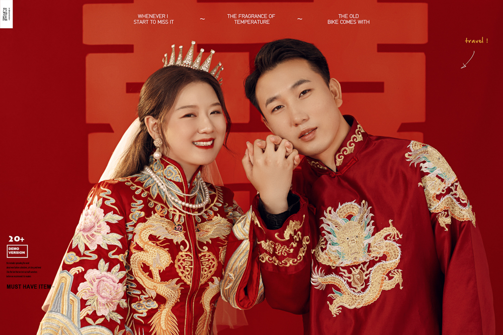炒鸡甜~订涛先生王楠女士甜蜜新鲜式婚纱照、极简棚拍、、、婚纱照
