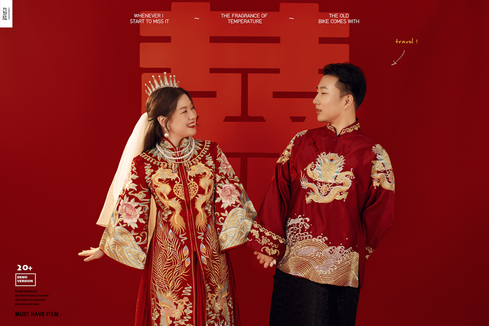 炒鸡甜~订涛先生王楠女士甜蜜新鲜式婚纱照、极简棚拍、、、婚纱照
