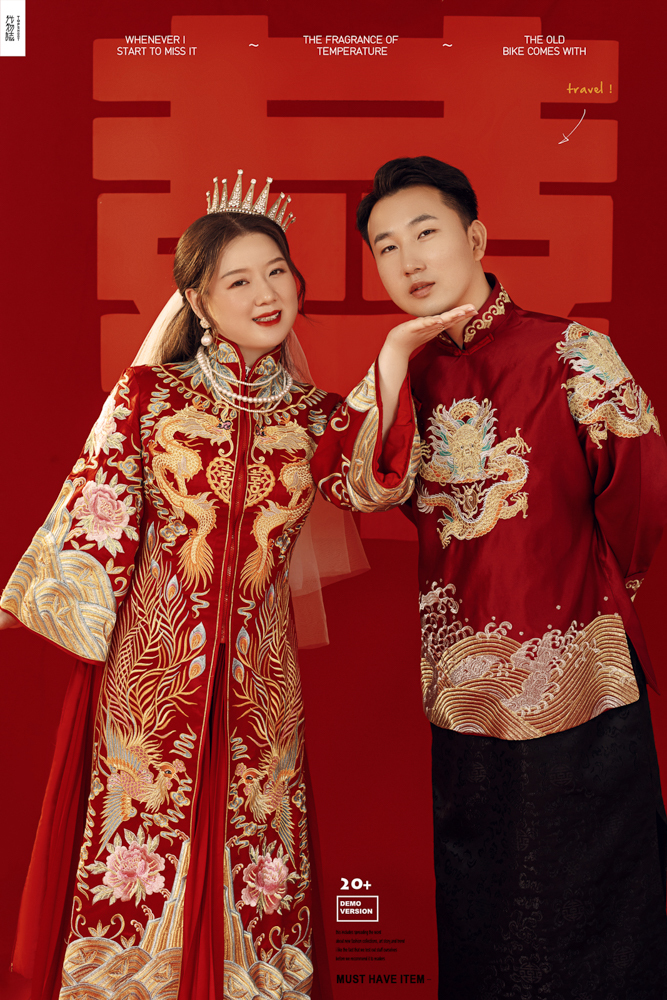 炒鸡甜~订涛先生王楠女士甜蜜新鲜式婚纱照、极简棚拍、、、婚纱照