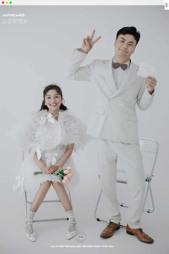 极致情绪！李川先生王梅女士你的甜蜜婚纱照、极简棚拍、、、婚纱照