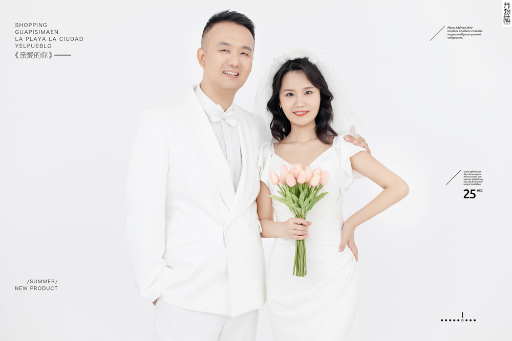 极致情绪！王雷先生李佳女士你的甜蜜婚纱照、极简棚拍、、、婚纱照