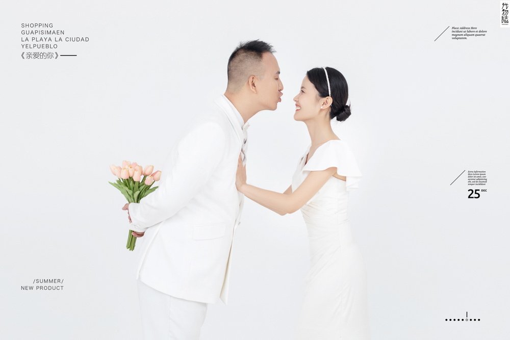 极致情绪！王雷先生李佳女士你的甜蜜婚纱照、极简棚拍、、、婚纱照