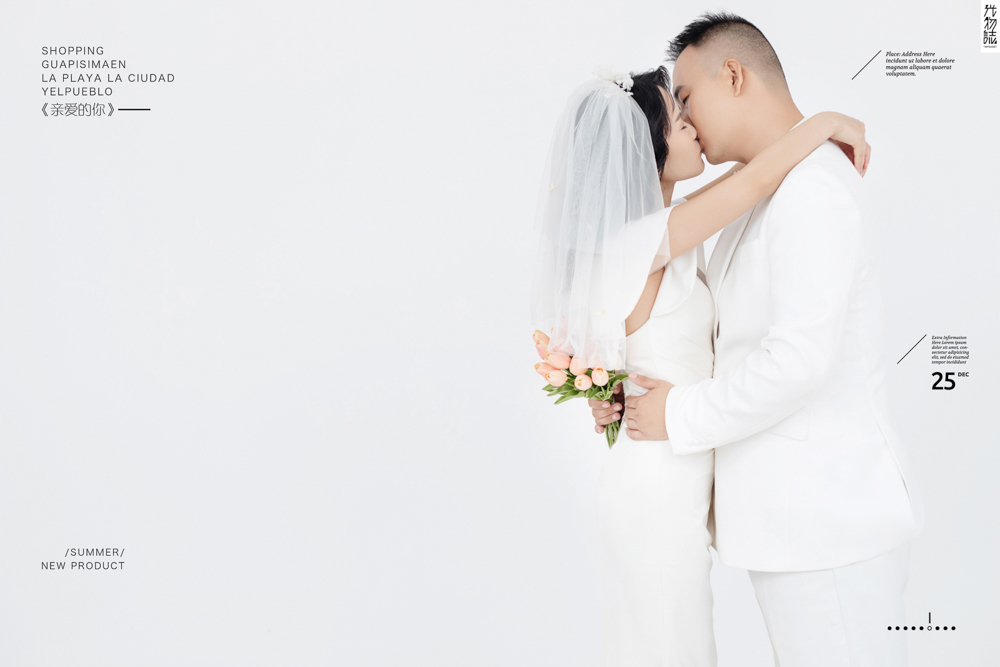 极致情绪！王雷先生李佳女士你的甜蜜婚纱照、极简棚拍、、、婚纱照