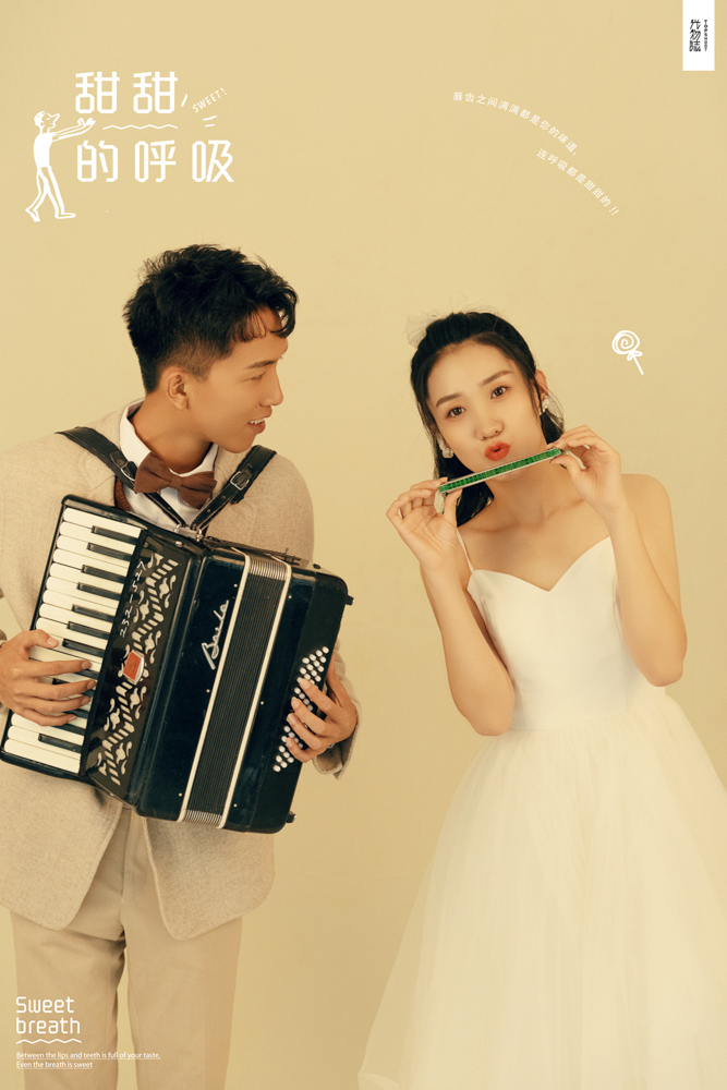 超级甜腻！成宝龙先生陈亚如女士甜蜜新鲜式婚纱照、氛围森系、、、婚纱照