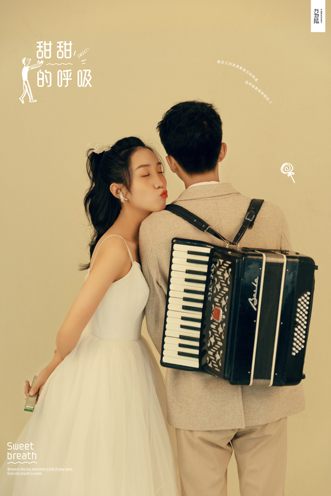 超级甜腻！成宝龙先生陈亚如女士甜蜜新鲜式婚纱照、氛围森系、、、婚纱照