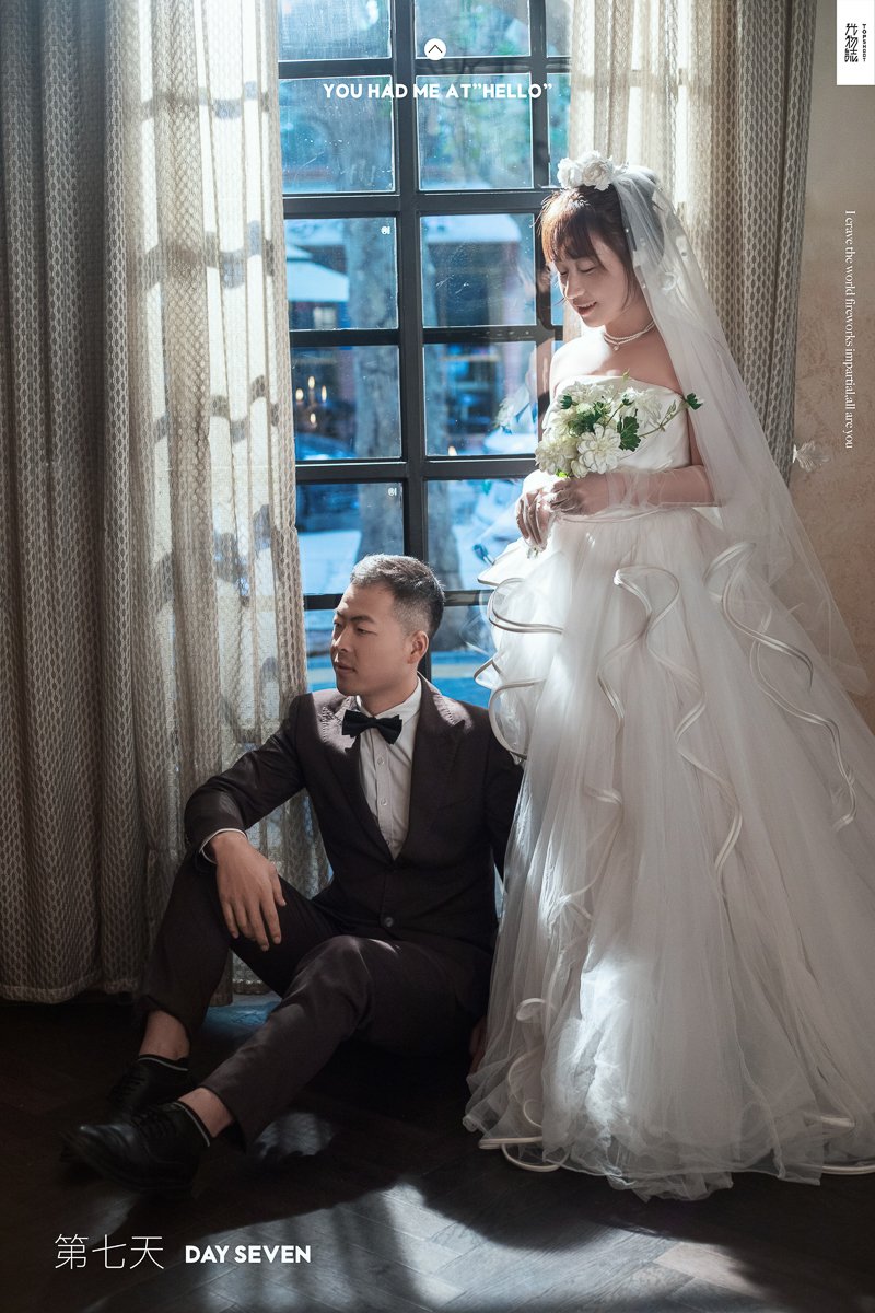 极致情绪！ 武荣汉先生孙蕾女士简约高级感婚纱照、极简棚拍、、、婚纱照
