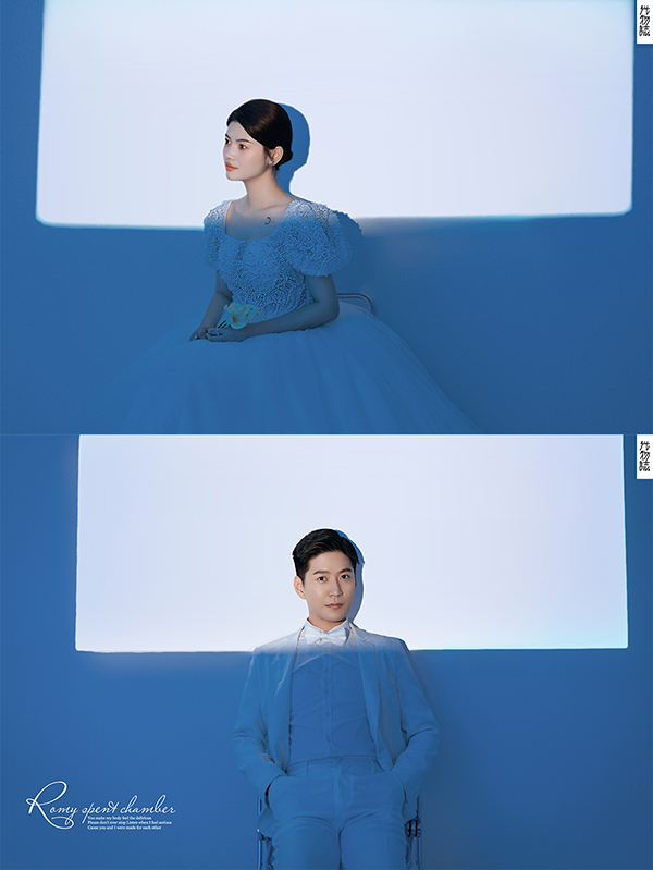 今日婚纱OOTD.王珂先生尚梦珍女士高定仪式感婚纱照、极简棚拍  极简棚拍、、、婚纱照