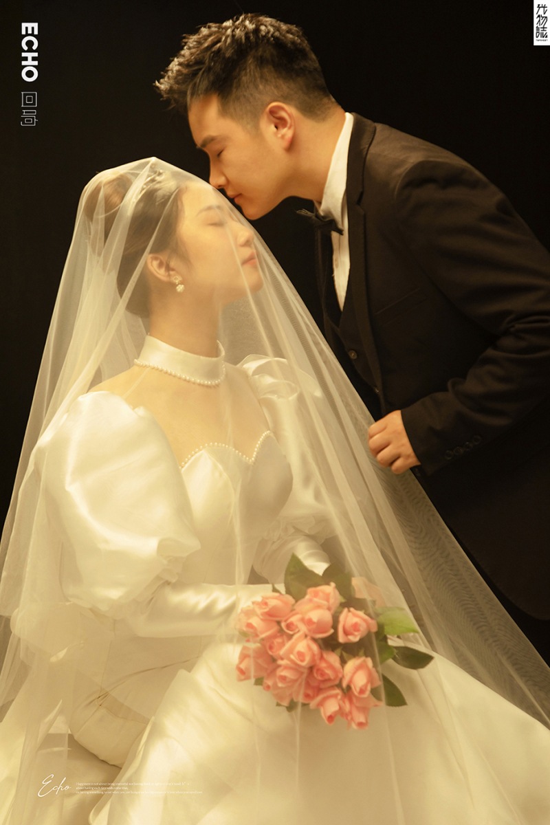 极致情绪！刘杰先生张笑君女士高定仪式感婚纱照、极简棚拍、、、婚纱照