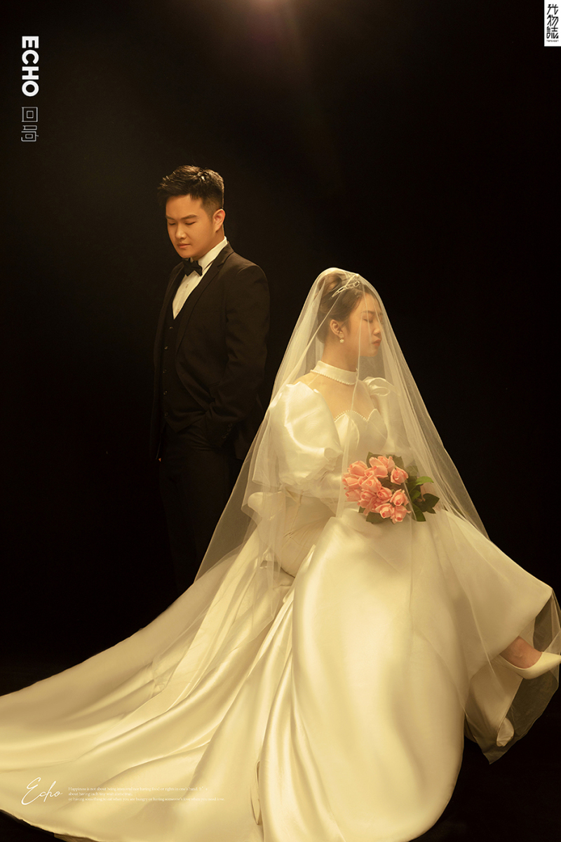 极致情绪！刘杰先生张笑君女士高定仪式感婚纱照、极简棚拍、、、婚纱照