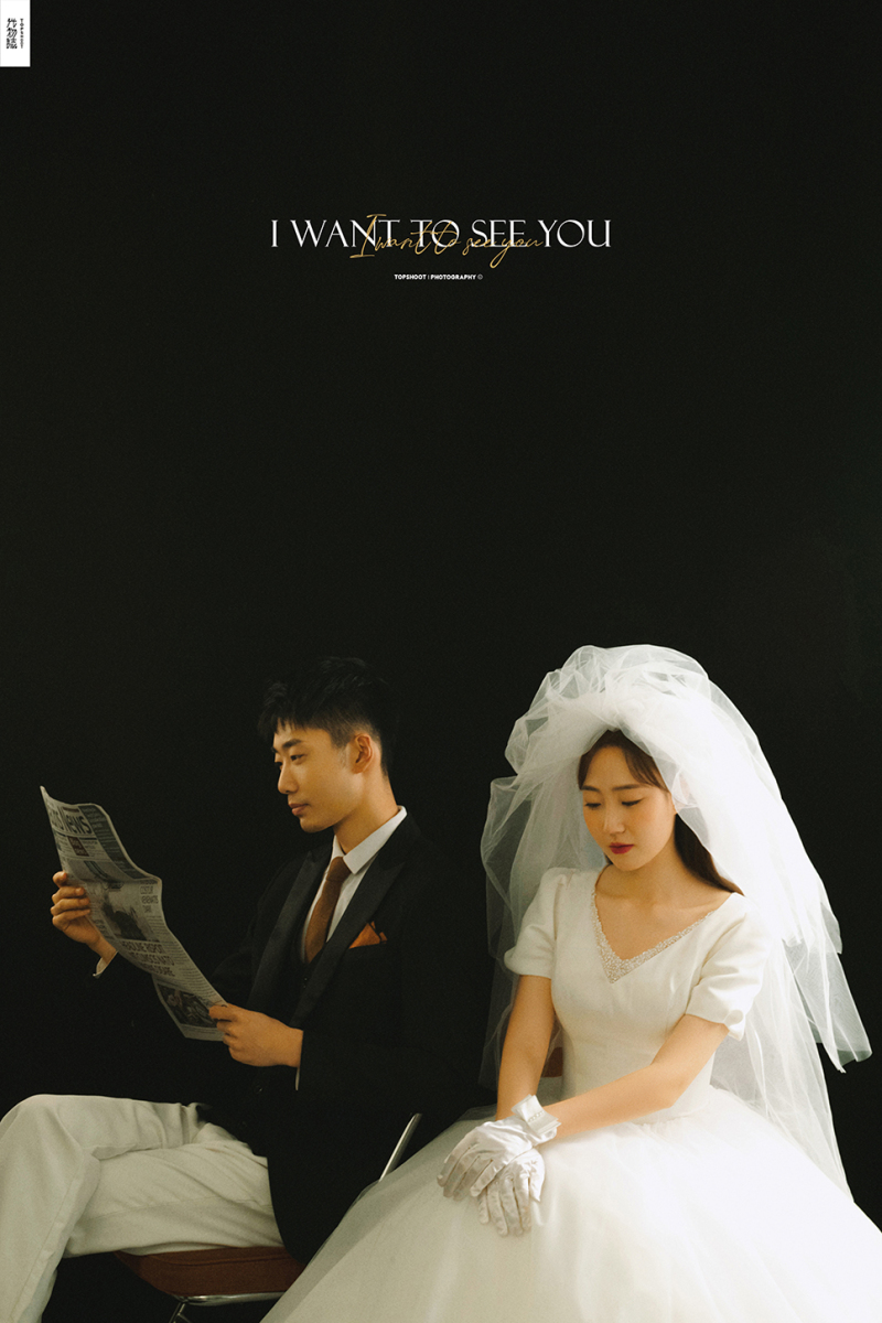 极致情绪！何凯先生童悦悦女士复古文艺婚纱照、极简棚拍、、、婚纱照