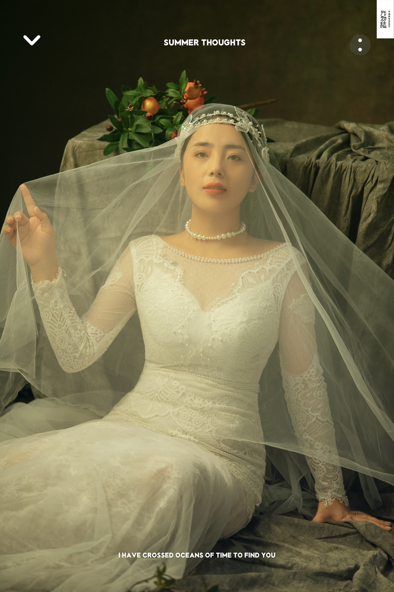 新鲜出炉:)张坤先生苏媚女士法式复古风婚纱照、极简棚拍、、、婚纱照