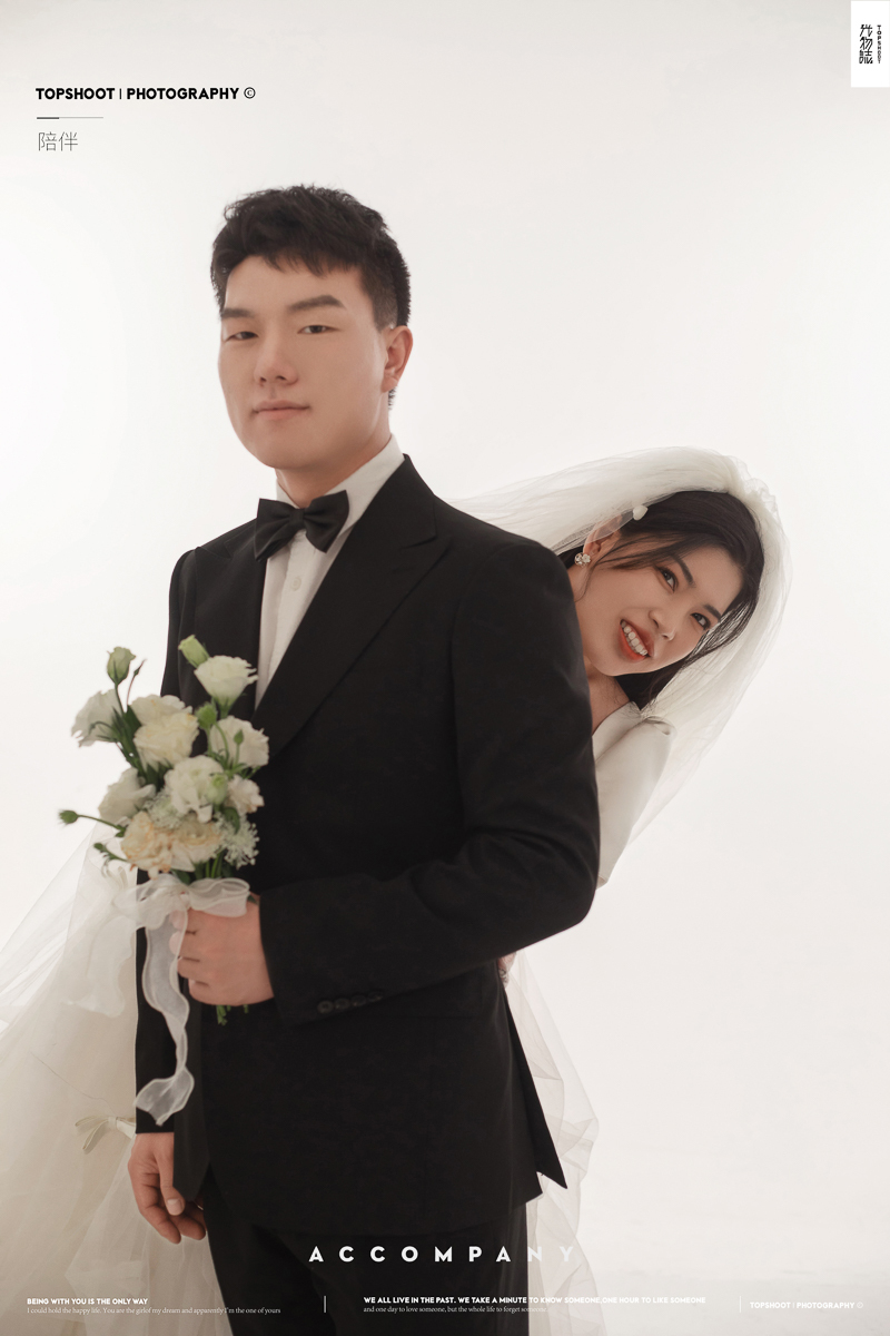 幸福感爆棚吉国祥先生李洁女士甜蜜新鲜式婚纱照、极简棚拍、、、婚纱照