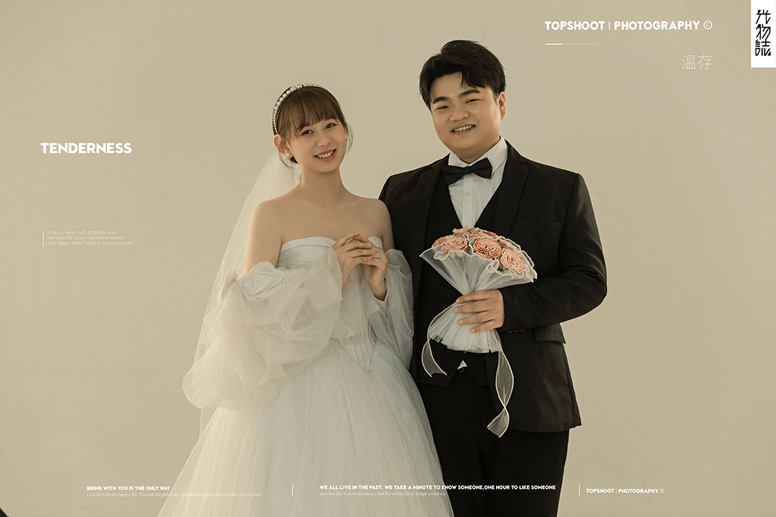 超级甜腻！梁童飞先生张雪女士高定仪式感婚纱照、极简棚拍、、、婚纱照