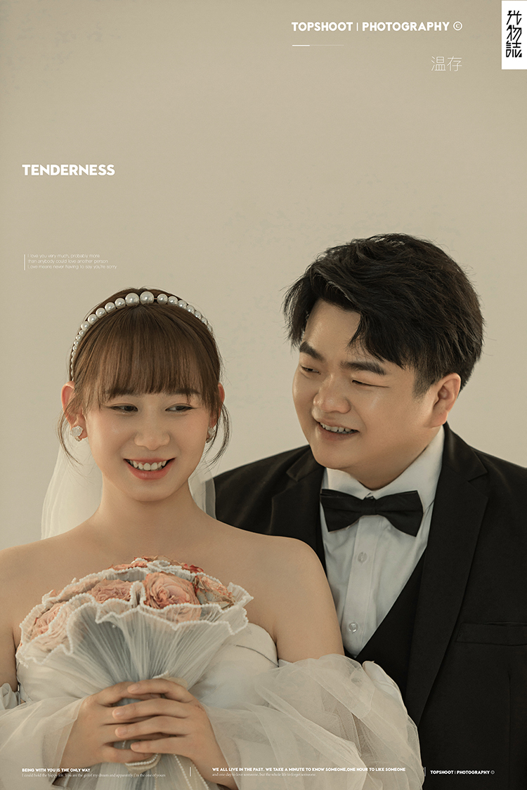 超级甜腻！梁童飞先生张雪女士高定仪式感婚纱照、极简棚拍、、、婚纱照