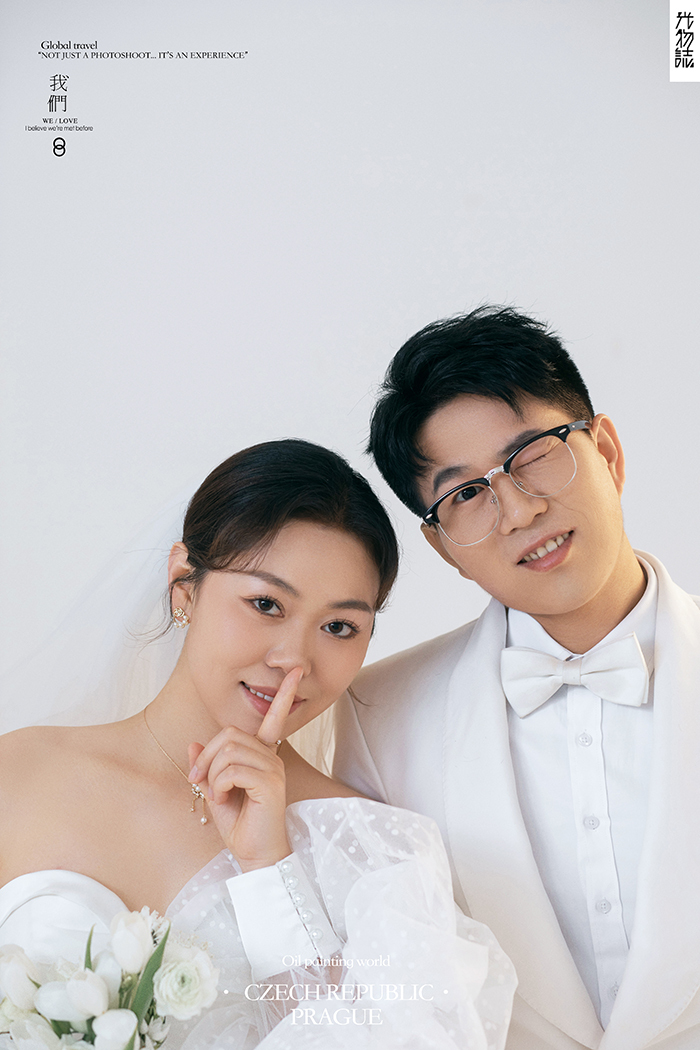 炒鸡甜~孙国强先生田明沁女士你的甜蜜婚纱照、极简棚拍、、、婚纱照
