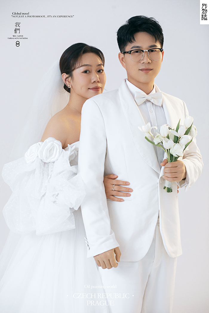 炒鸡甜~孙国强先生田明沁女士你的甜蜜婚纱照、极简棚拍、、、婚纱照