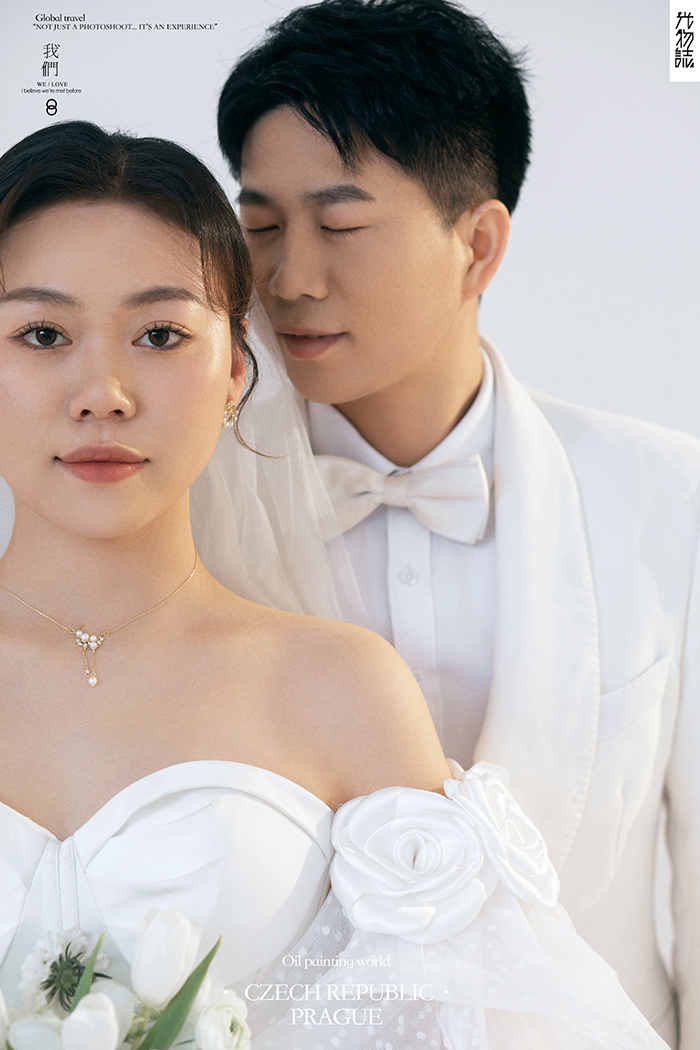 炒鸡甜~孙国强先生田明沁女士你的甜蜜婚纱照、极简棚拍、、、婚纱照