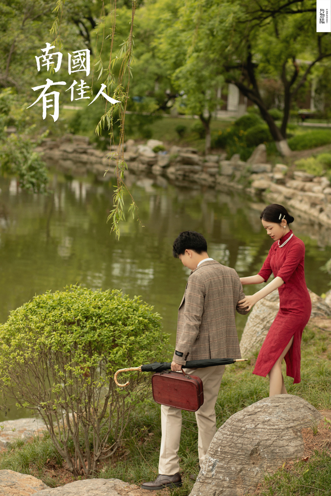 美到心里~ 李浩然先生冯瑞鑫女士复古民国风婚纱照、极简棚拍、、、婚纱照