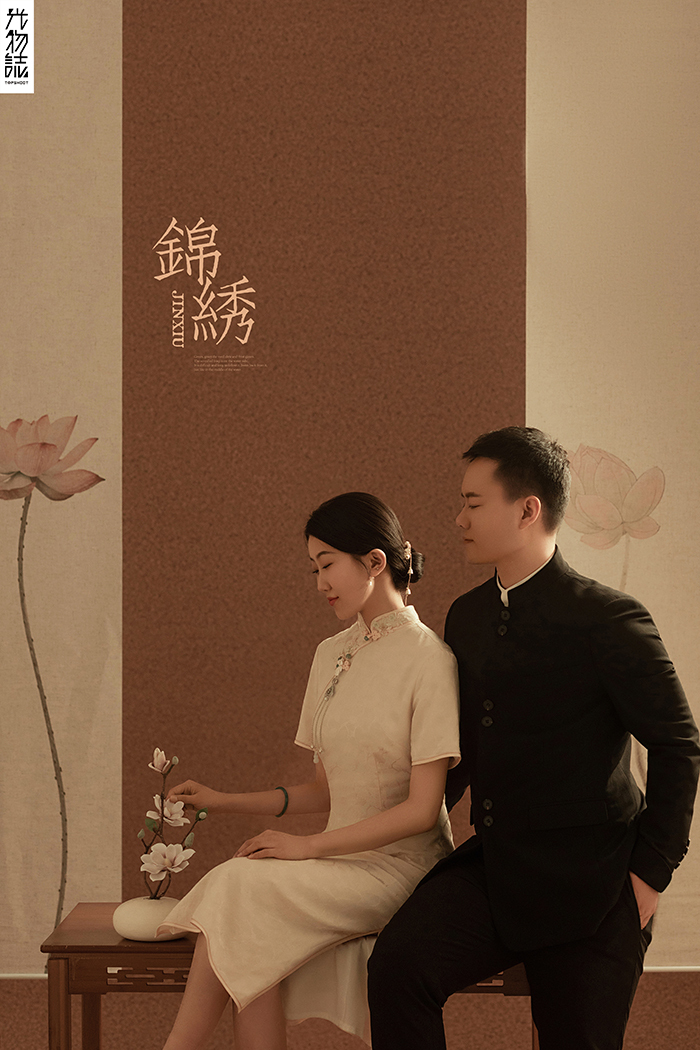 今日婚纱OOTD.乔甫先生王珺女士复古民国风婚纱照、极简棚拍、、、婚纱照