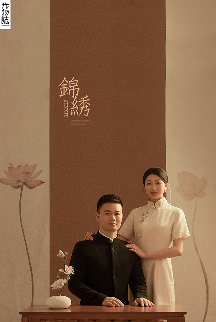 今日婚纱OOTD.乔甫先生王珺女士复古民国风婚纱照、极简棚拍、、、婚纱照