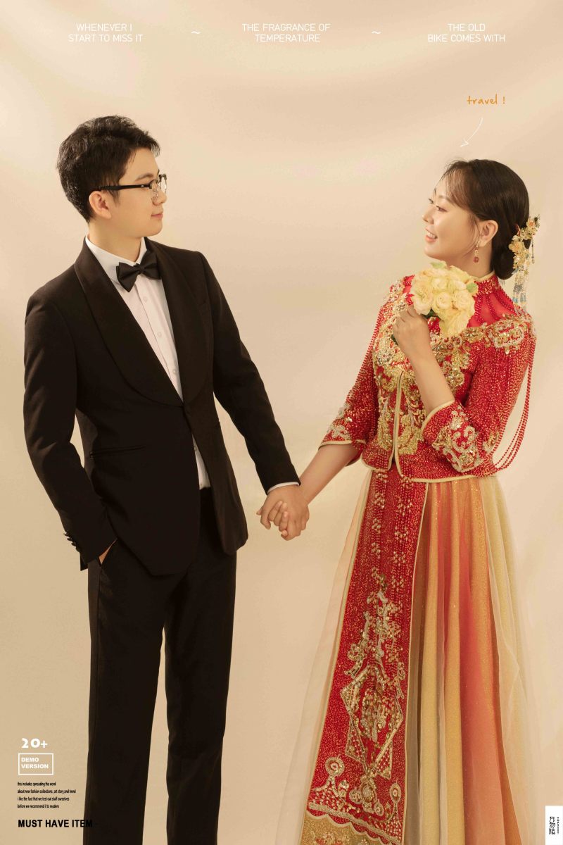 超级甜腻！赵铭铭先生梁燕女士中式传承婚纱照、中式传承、艾辰、偷偷练过读心术，精准预判每一个想法，细腻到心里、婚纱照