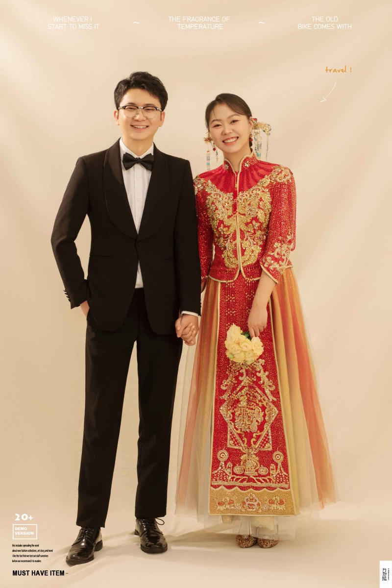 超级甜腻！赵铭铭先生梁燕女士中式传承婚纱照、中式传承、艾辰、偷偷练过读心术，精准预判每一个想法，细腻到心里、婚纱照